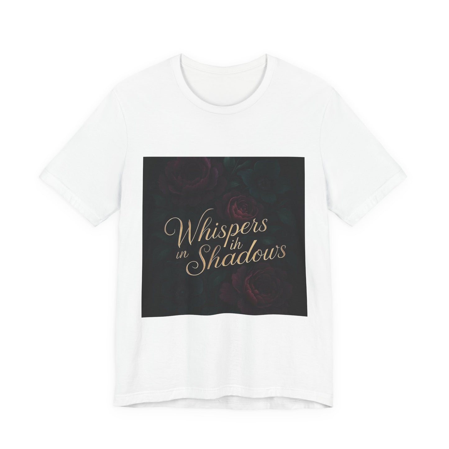 Whispers in the Shadows Graphic Tee — Gothic Floral Bookish Shirt