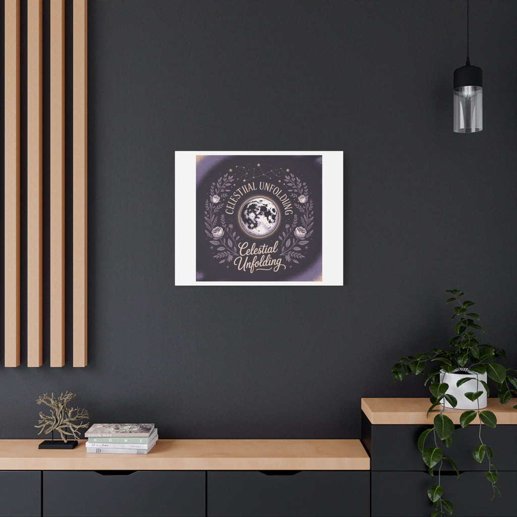 Celestial Unfolding Moon Art Canvas