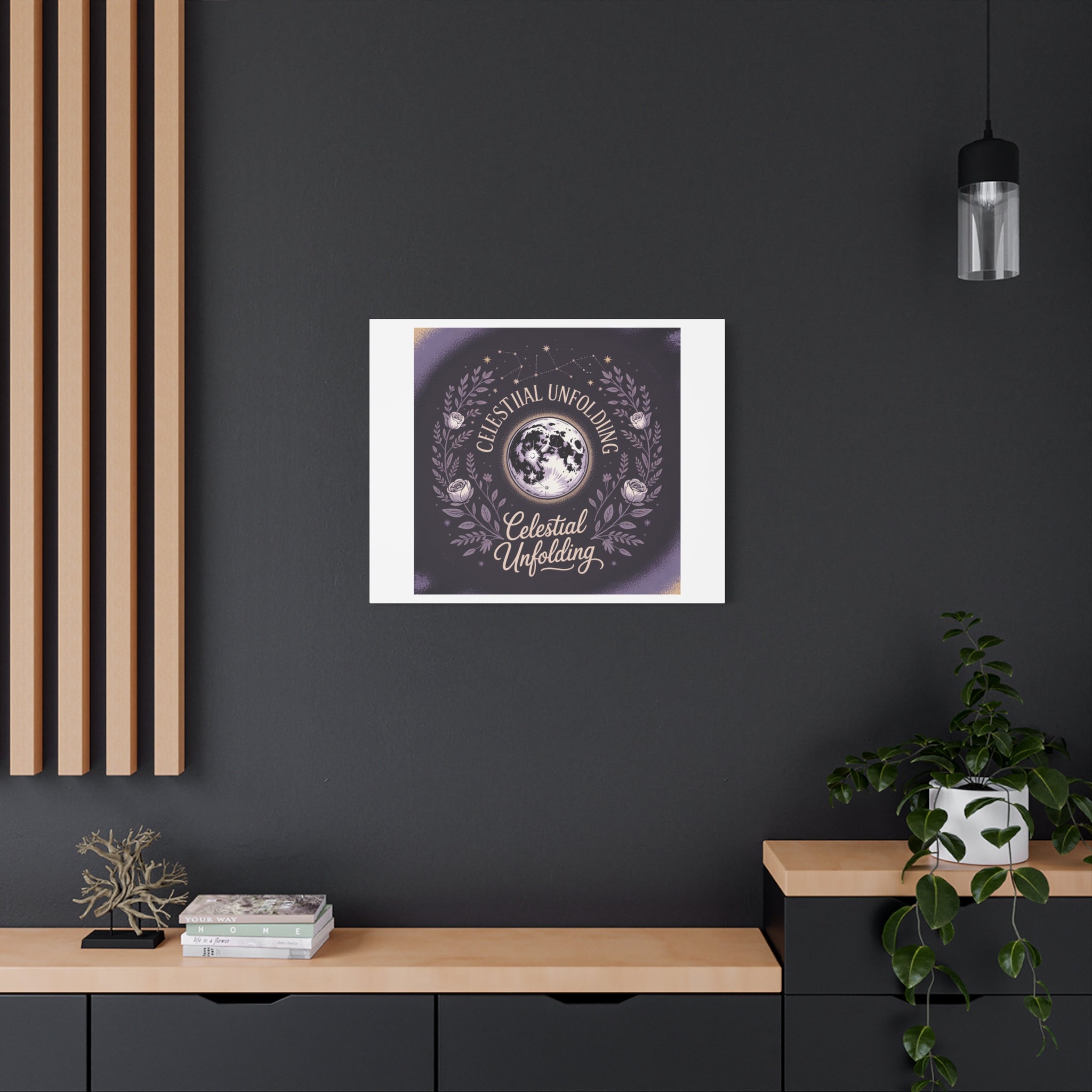 Celestial Unfolding Moon Art Canvas