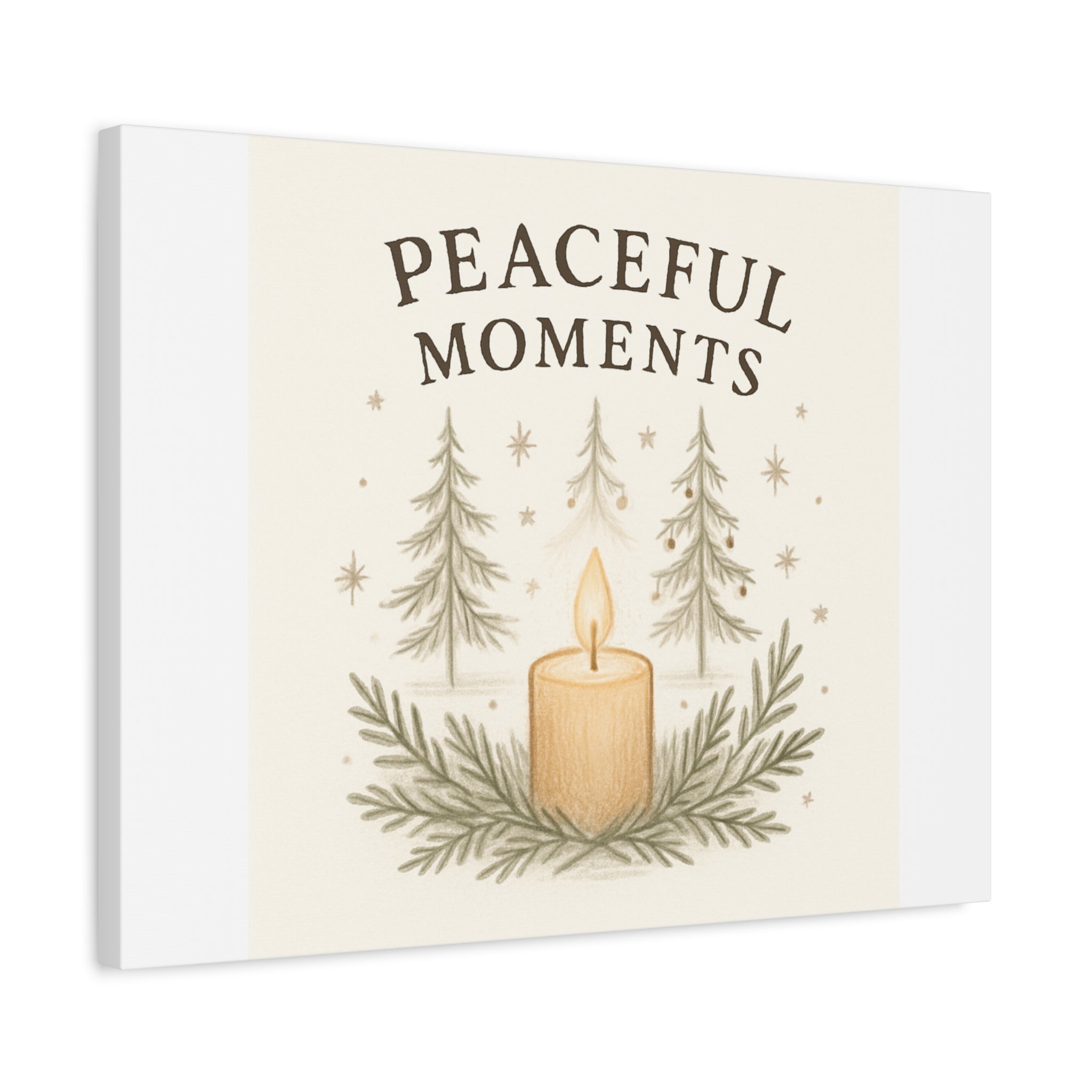 Peaceful Moments Candle Canvas — Matte Stretched Wall Art