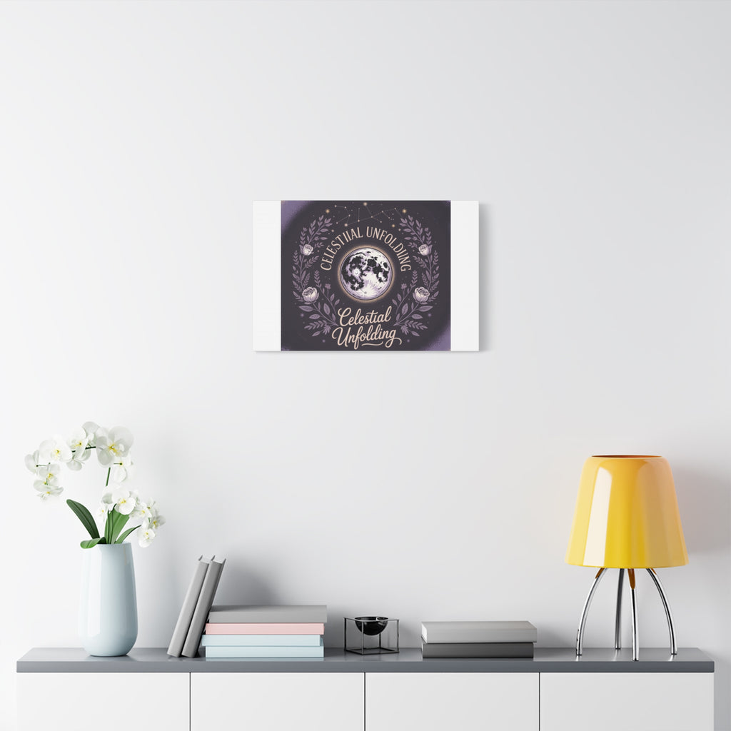 Celestial Unfolding Moon Art Canvas
