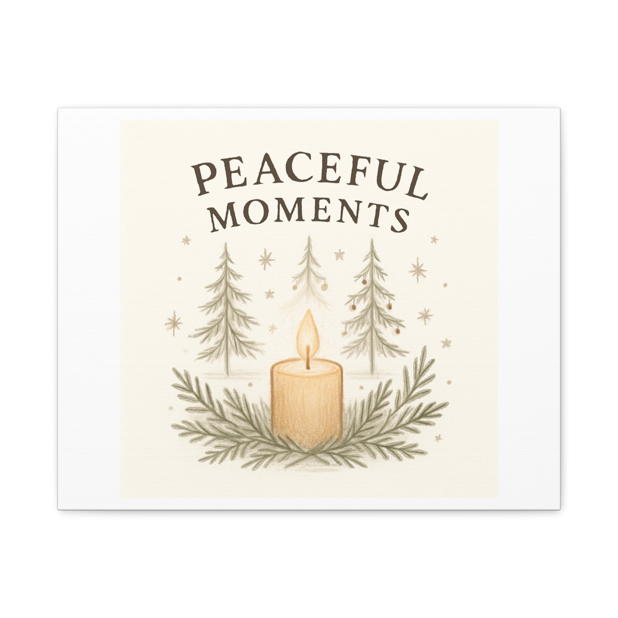 Peaceful Moments Candle Canvas — Matte Stretched Wall Art