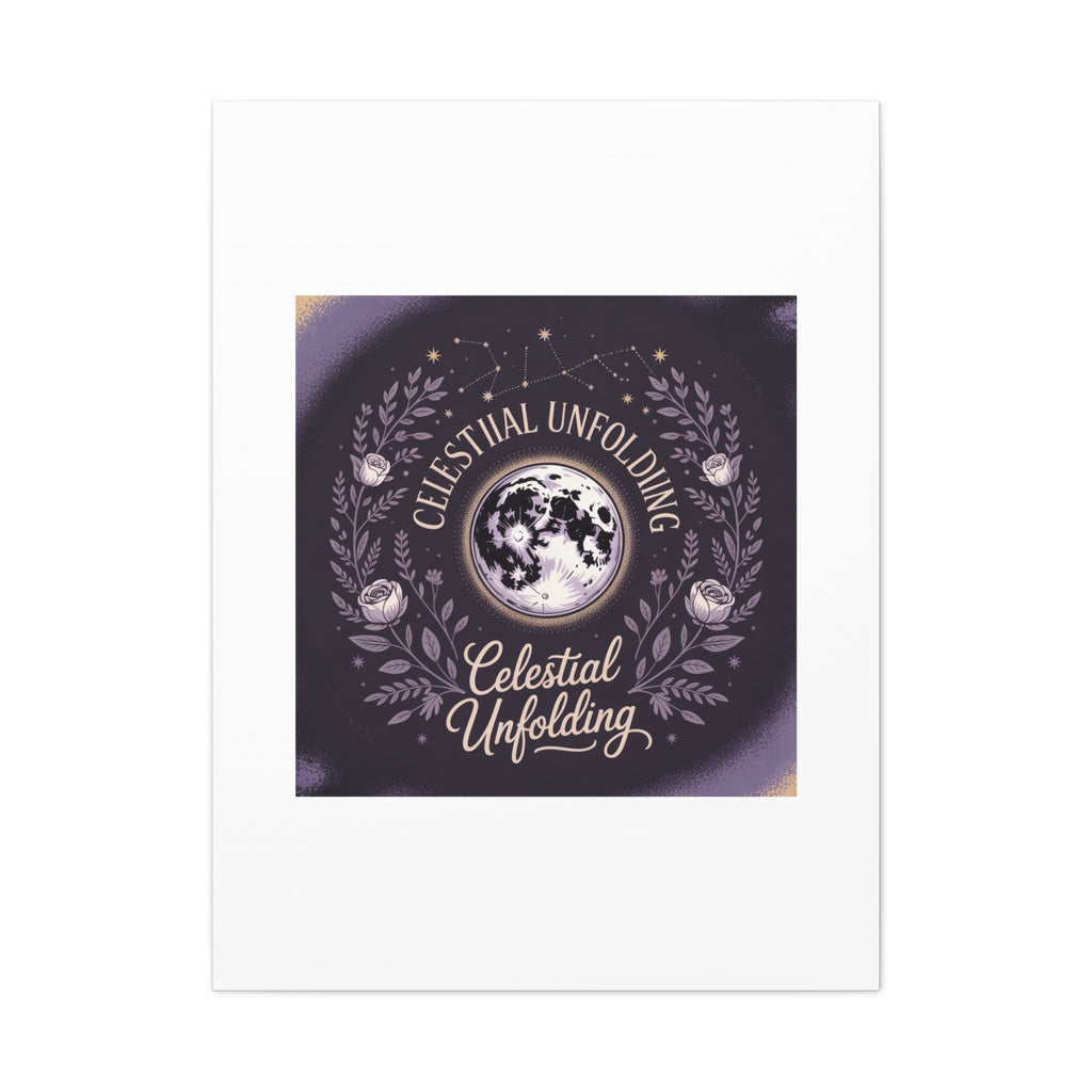 Celestial Unfolding Moon Art Canvas