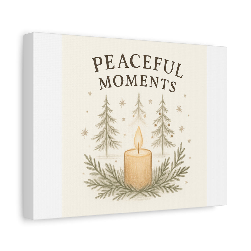 Peaceful Moments Candle Canvas — Matte Stretched Wall Art