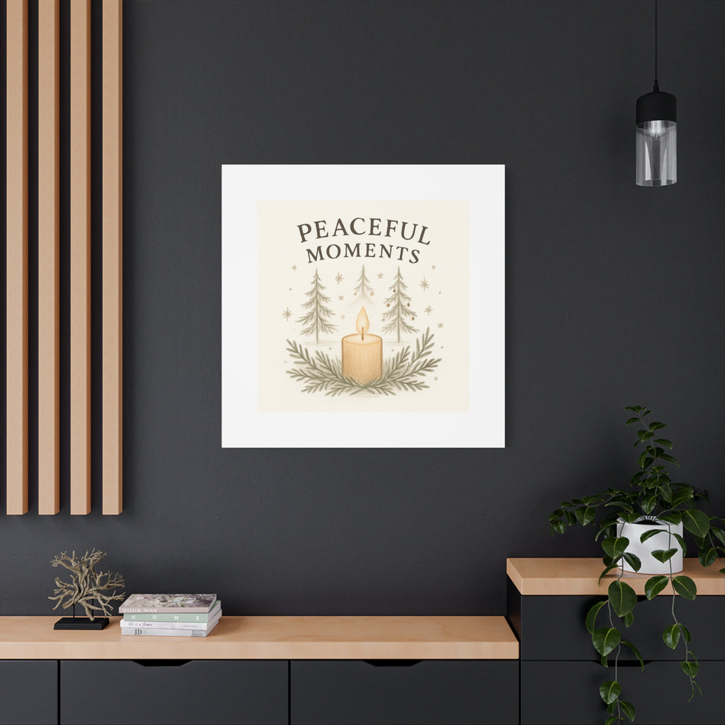 Peaceful Moments Candle Canvas — Matte Stretched Wall Art