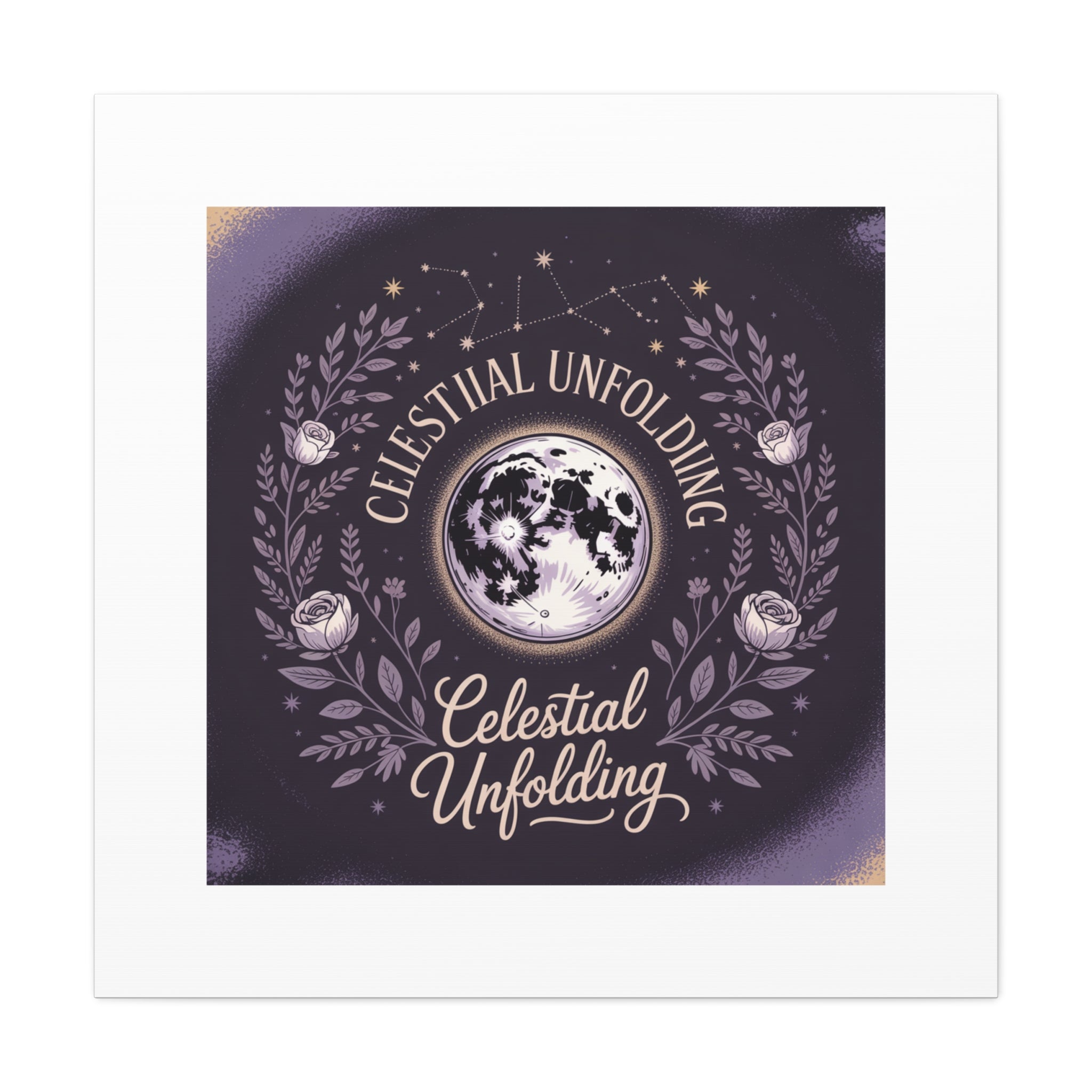 Celestial Unfolding Moon Art Canvas