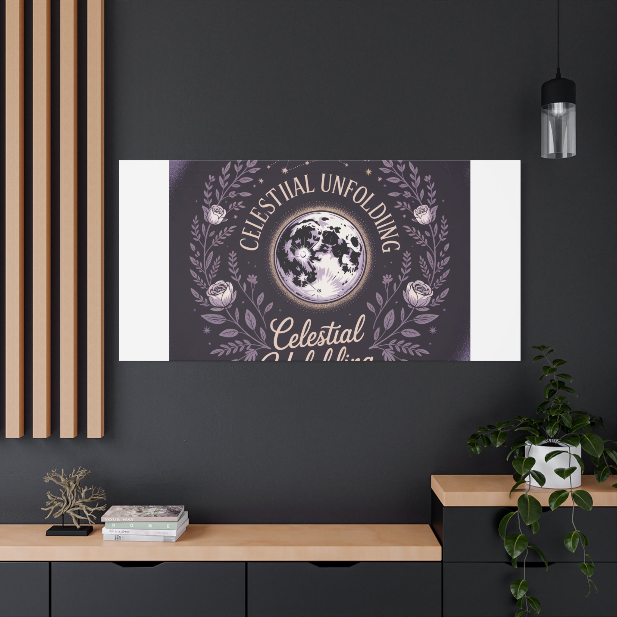 Celestial Unfolding Moon Art Canvas