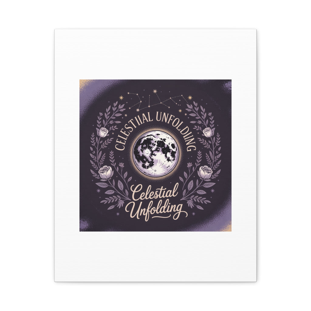 Celestial Unfolding Moon Art Canvas