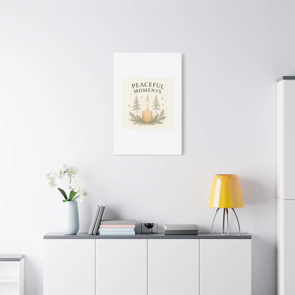 Peaceful Moments Candle Canvas — Matte Stretched Wall Art