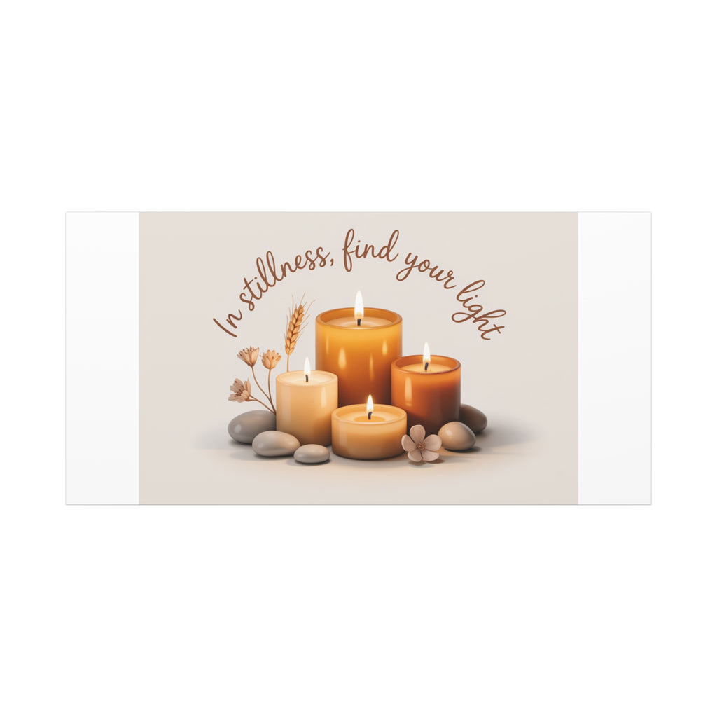 Canvas Wall Art - "In Stillness, Find Your Light" Candle Print