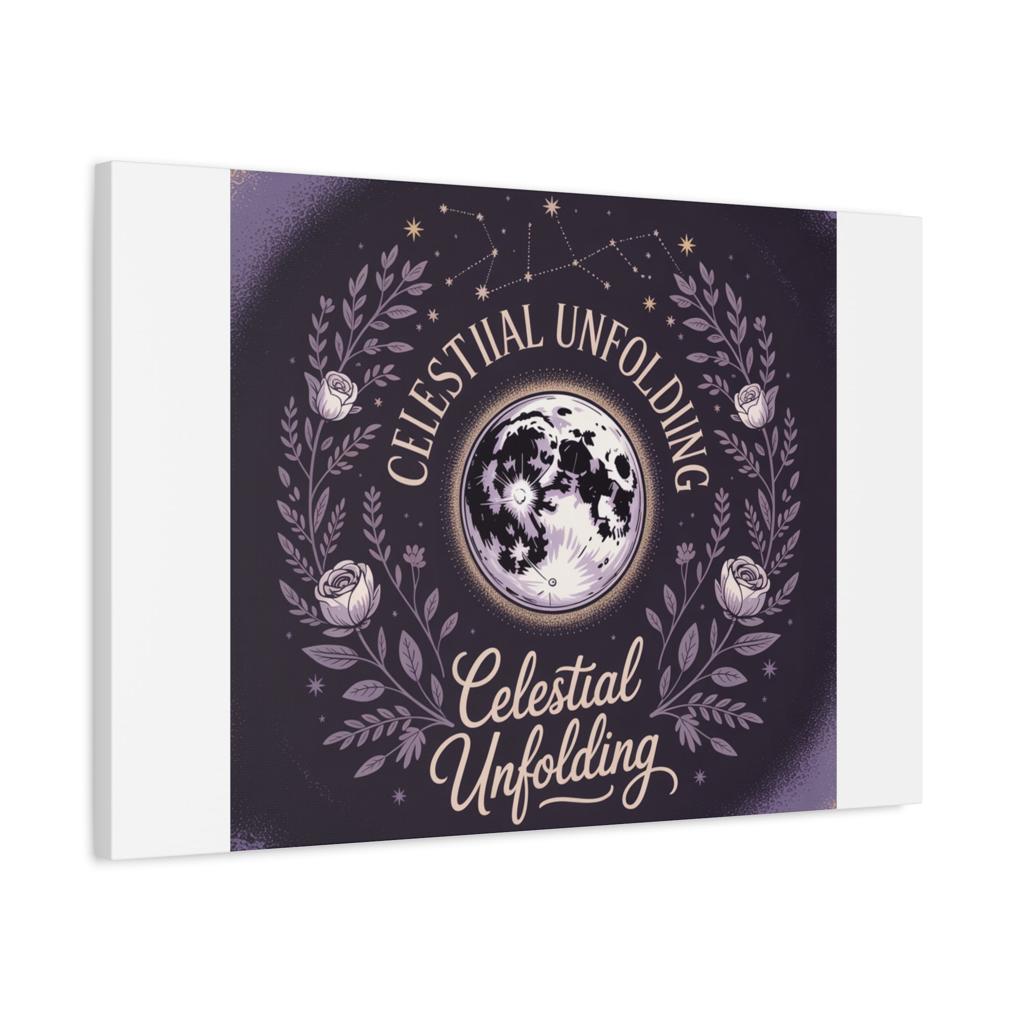 Celestial Unfolding Moon Art Canvas