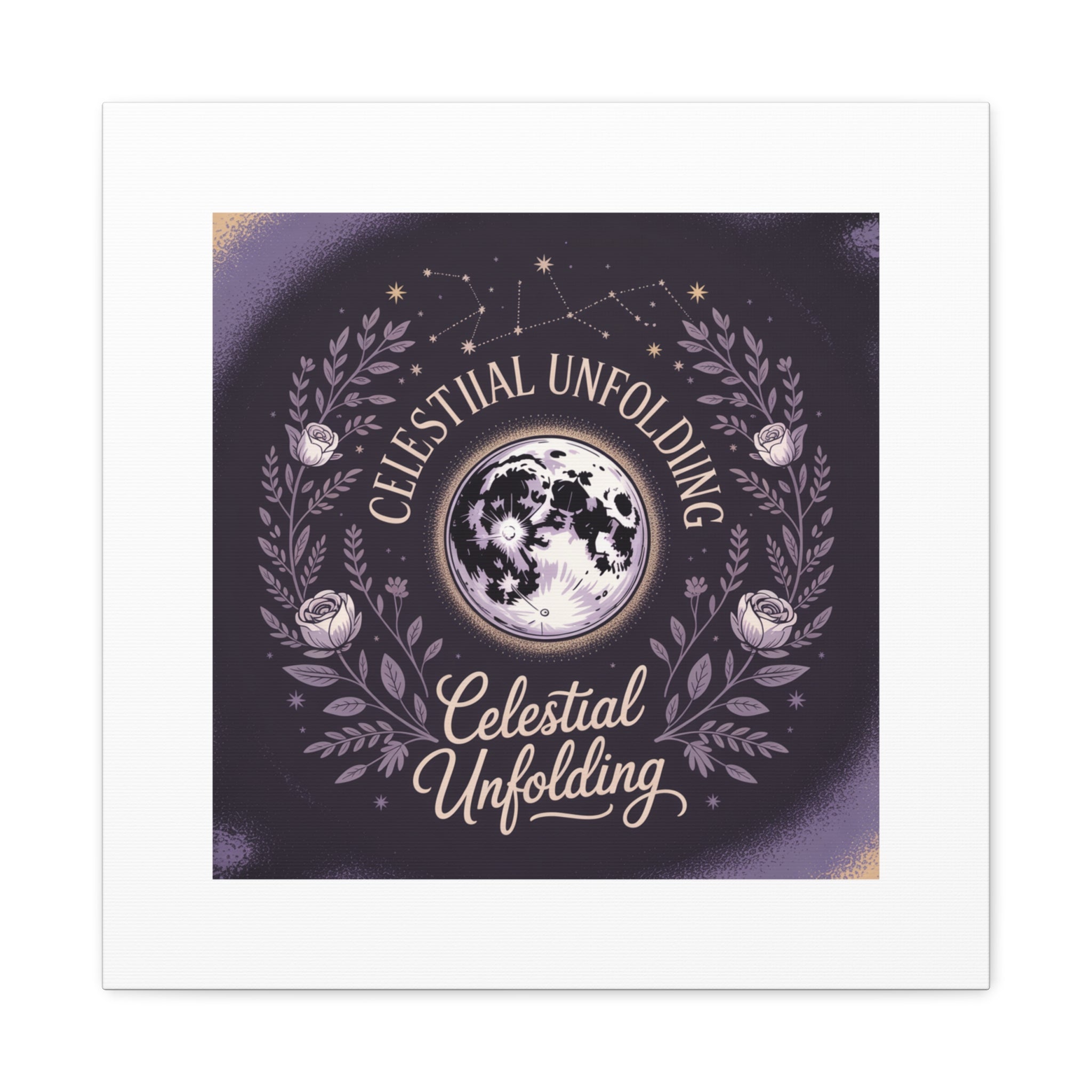Celestial Unfolding Moon Art Canvas