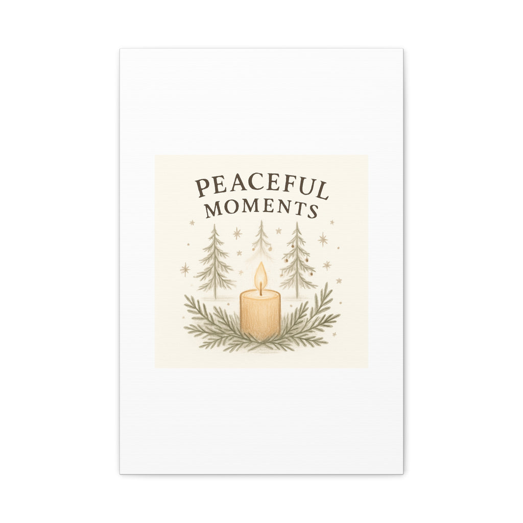 Peaceful Moments Candle Canvas — Matte Stretched Wall Art