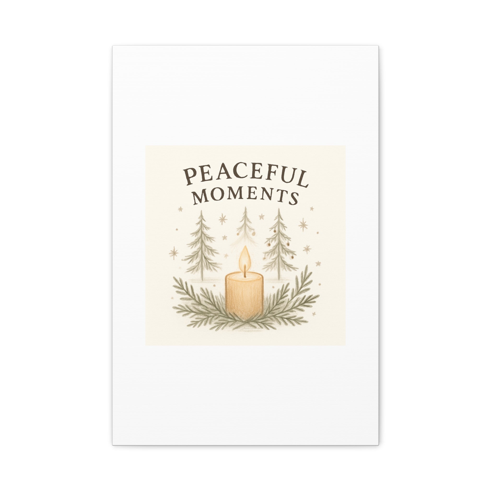 Peaceful Moments Candle Canvas — Matte Stretched Wall Art