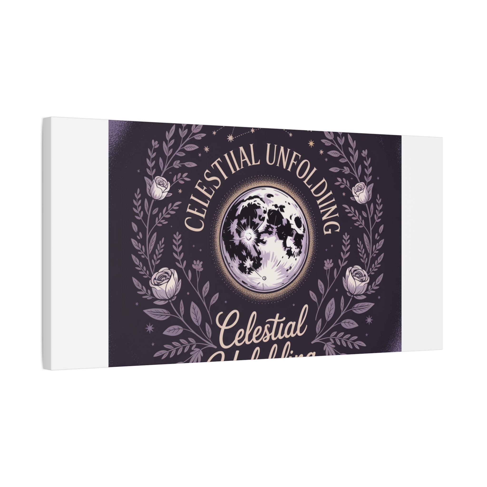 Celestial Unfolding Moon Art Canvas