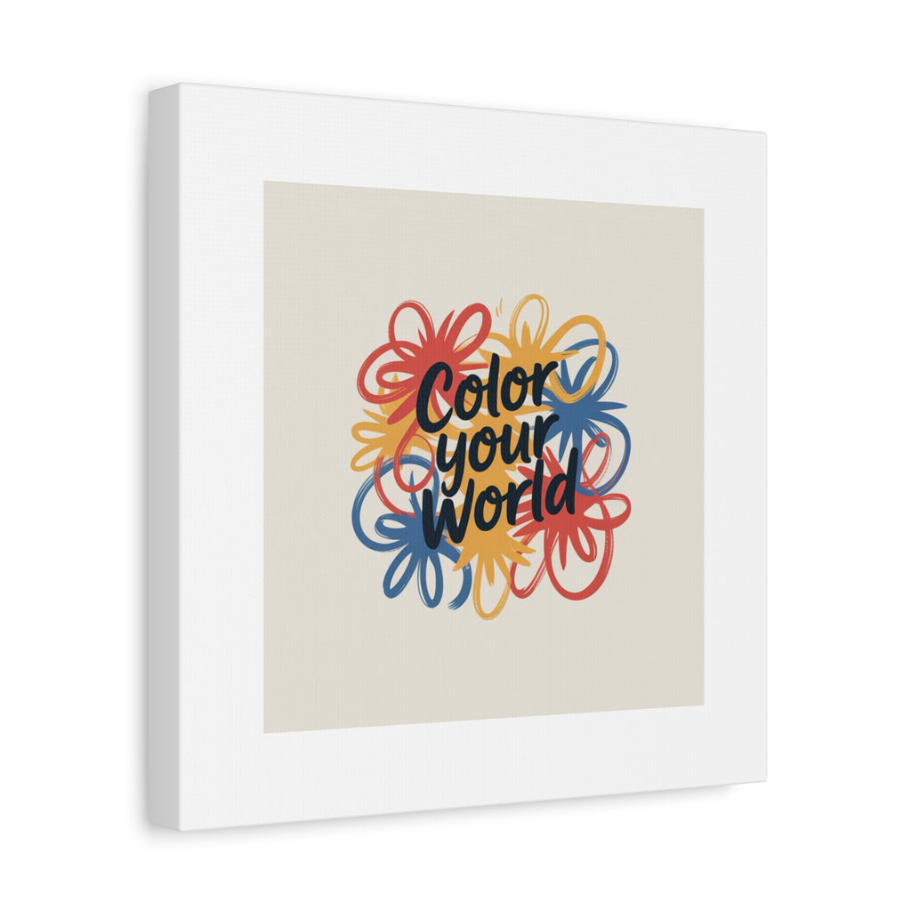 Canvas Art – “Color Your World” Floral Wall Art