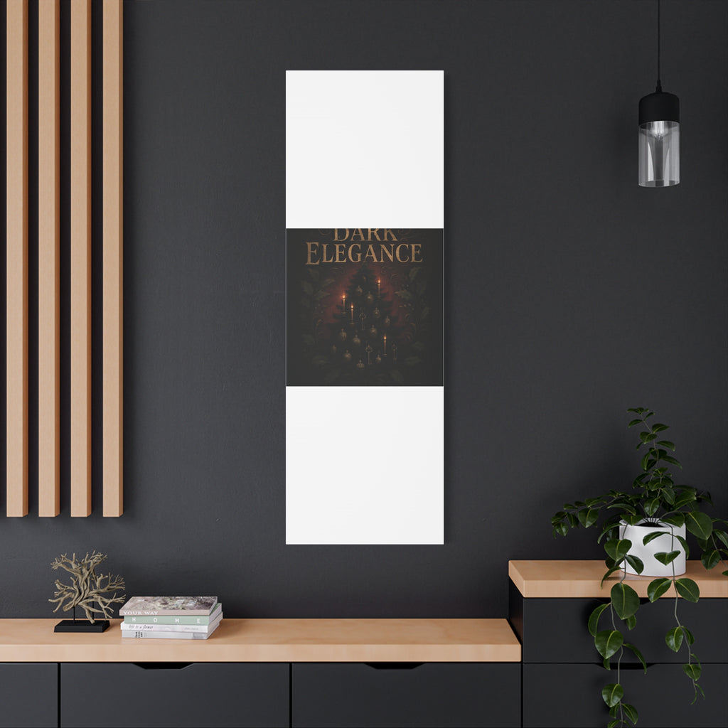 Elegance Christmas Canvas Wall Art — Vintage Candlelit Tree Matte Stretched Print