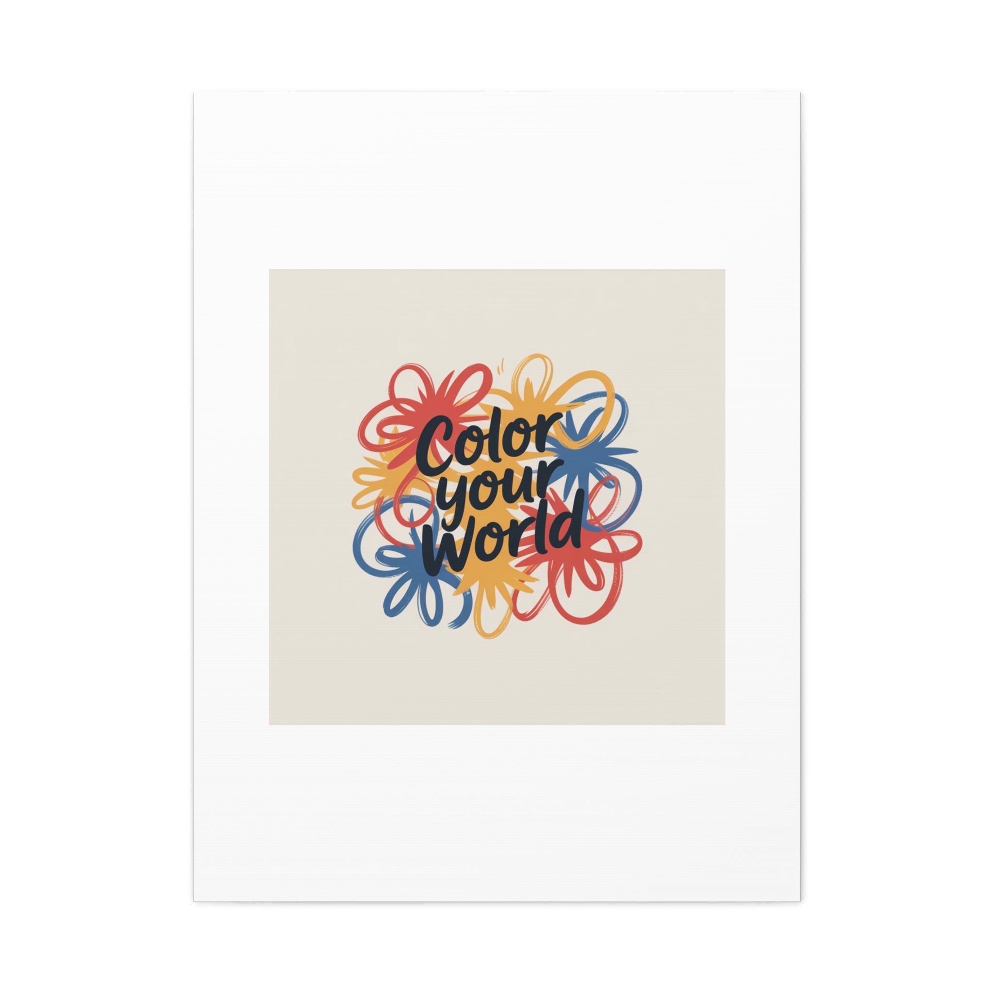 Canvas Art – “Color Your World” Floral Wall Art