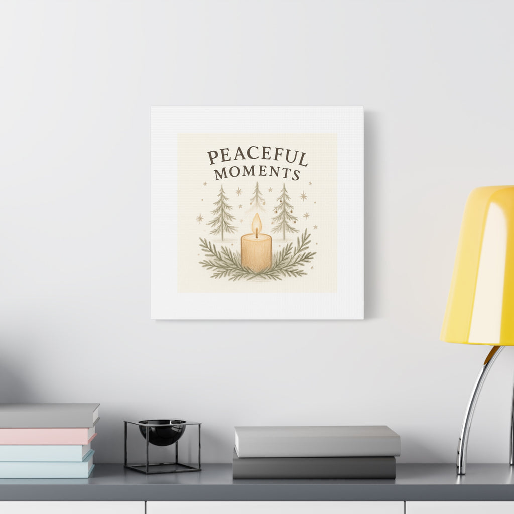 Peaceful Moments Candle Canvas — Matte Stretched Wall Art