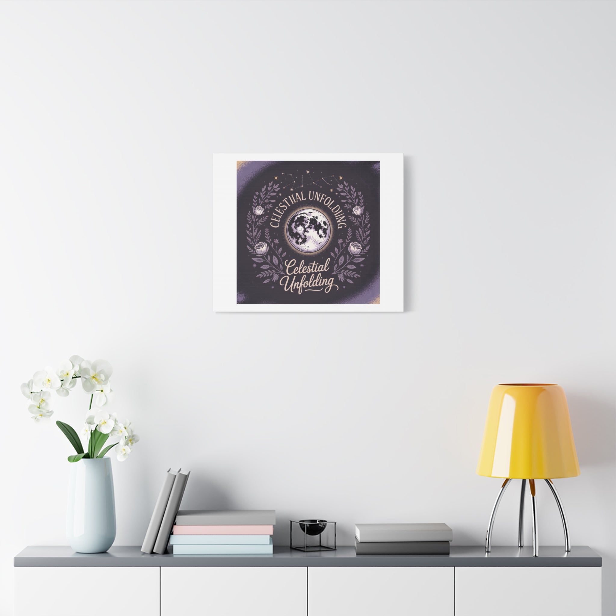Celestial Unfolding Moon Art Canvas