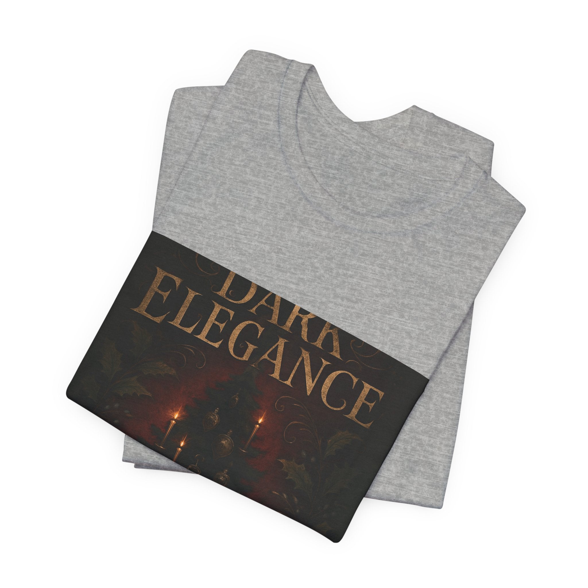 Dark Elegance Tee - Gothic Candlelight Graphic Shirt