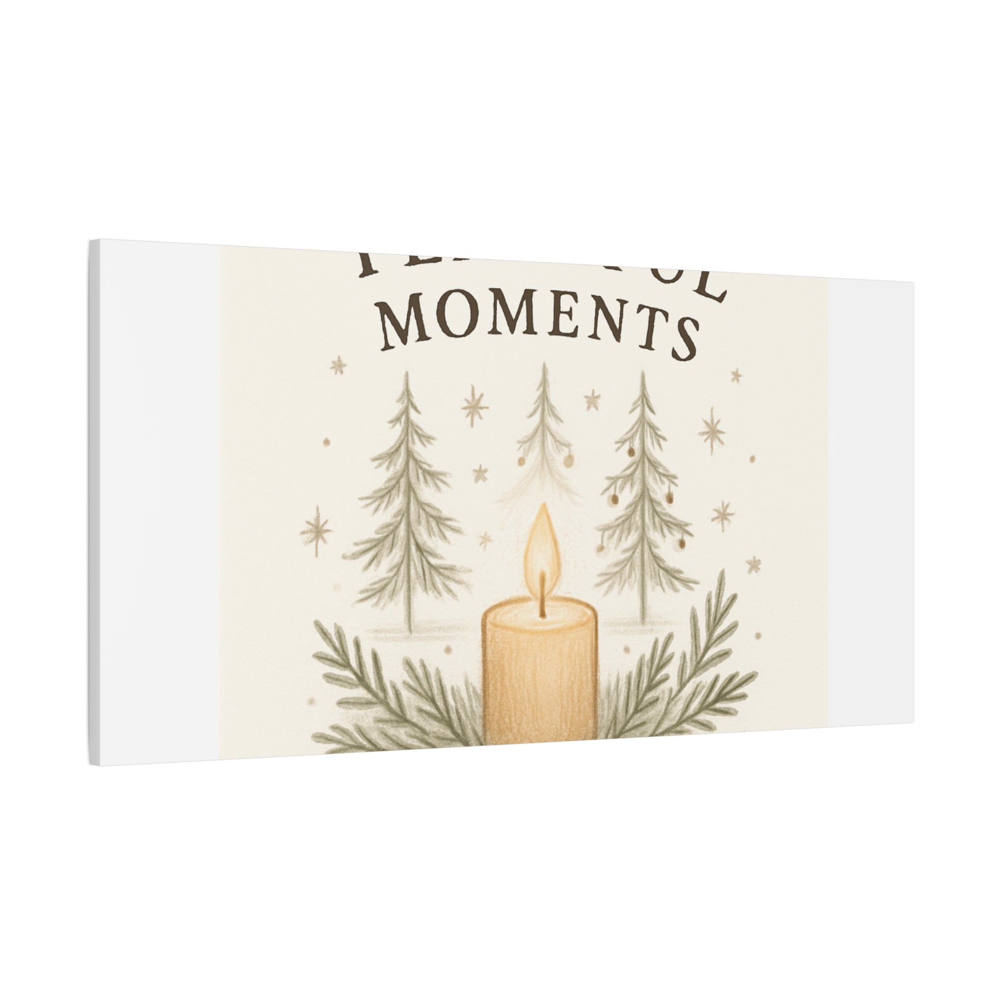 Peaceful Moments Candle Canvas — Matte Stretched Wall Art