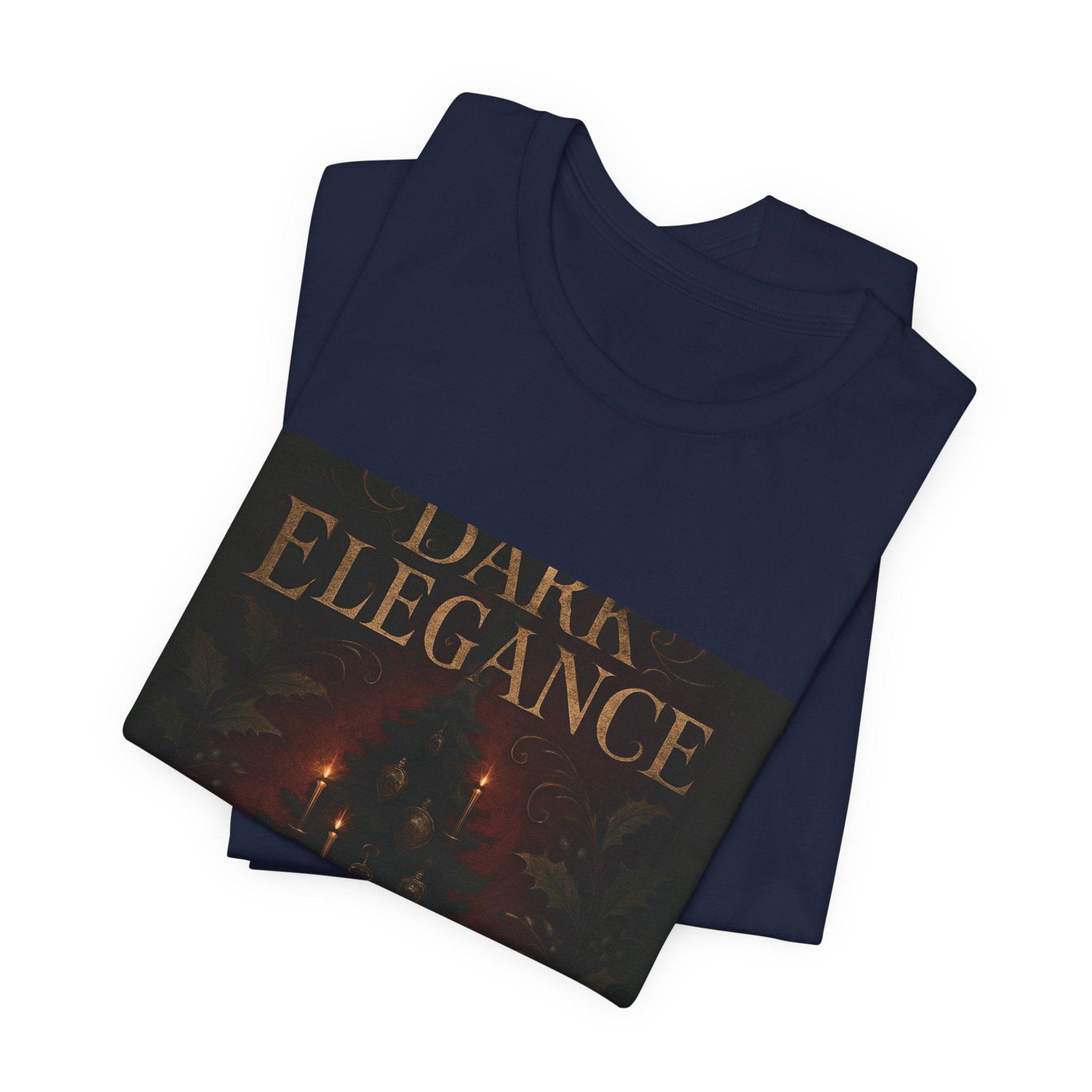 Dark Elegance Tee - Gothic Candlelight Graphic Shirt