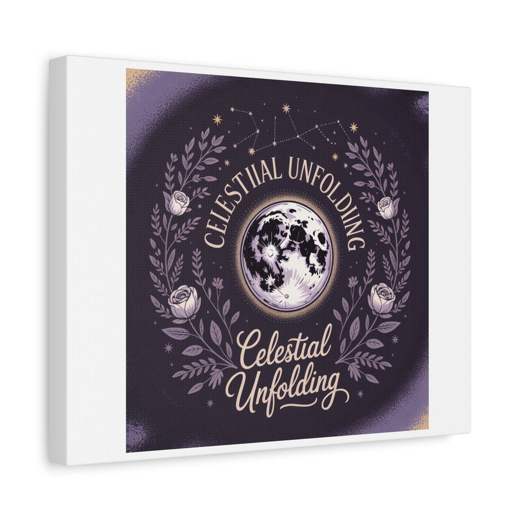 Celestial Unfolding Moon Art Canvas