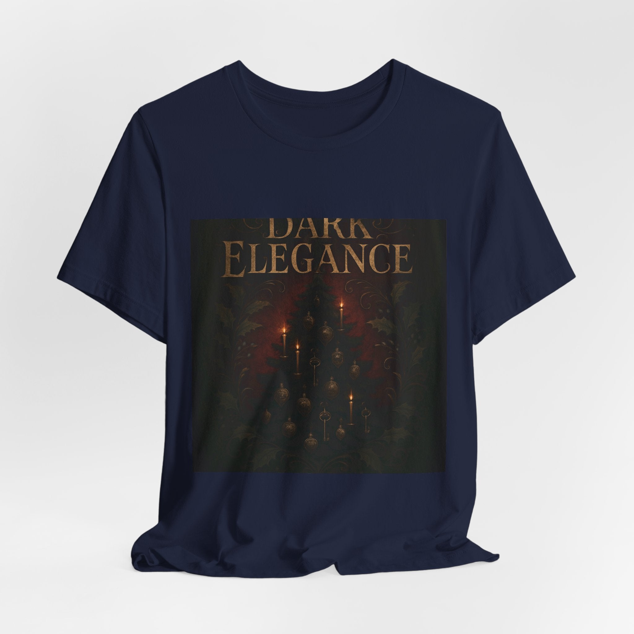 Dark Elegance Tee - Gothic Candlelight Graphic Shirt