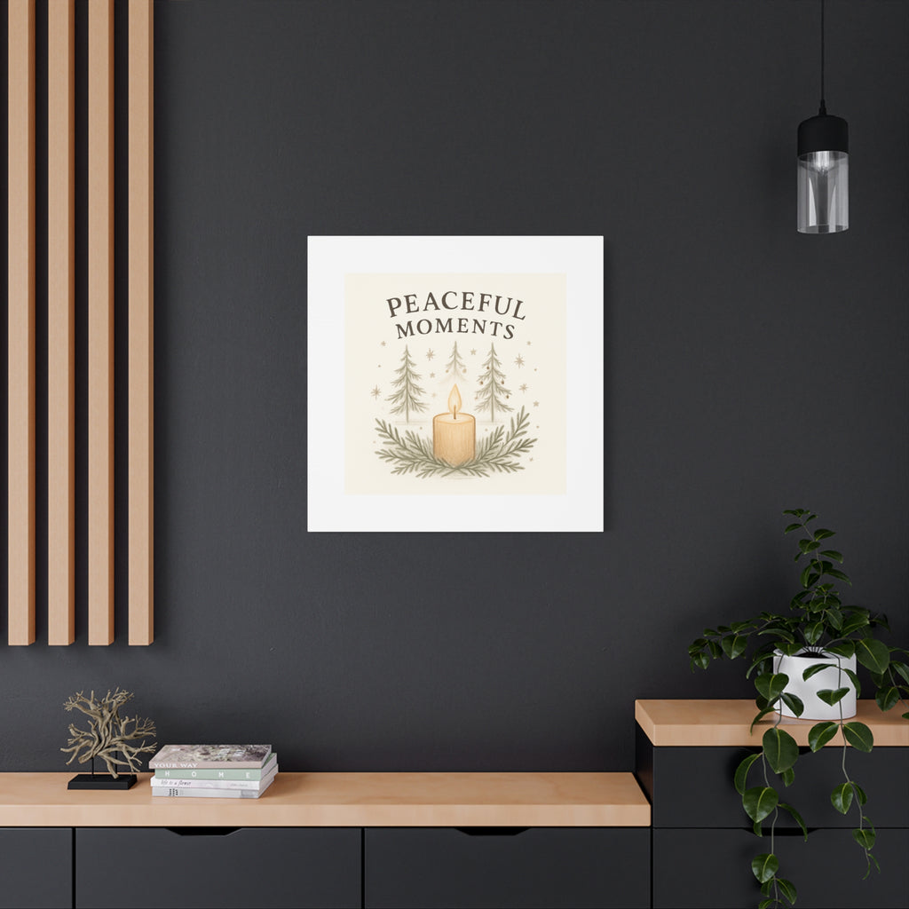 Peaceful Moments Candle Canvas — Matte Stretched Wall Art