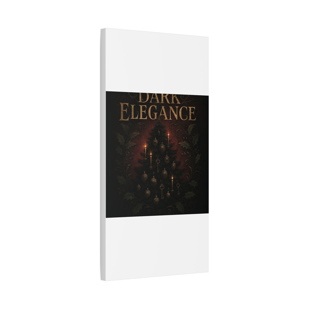 Elegance Christmas Canvas Wall Art — Vintage Candlelit Tree Matte Stretched Print