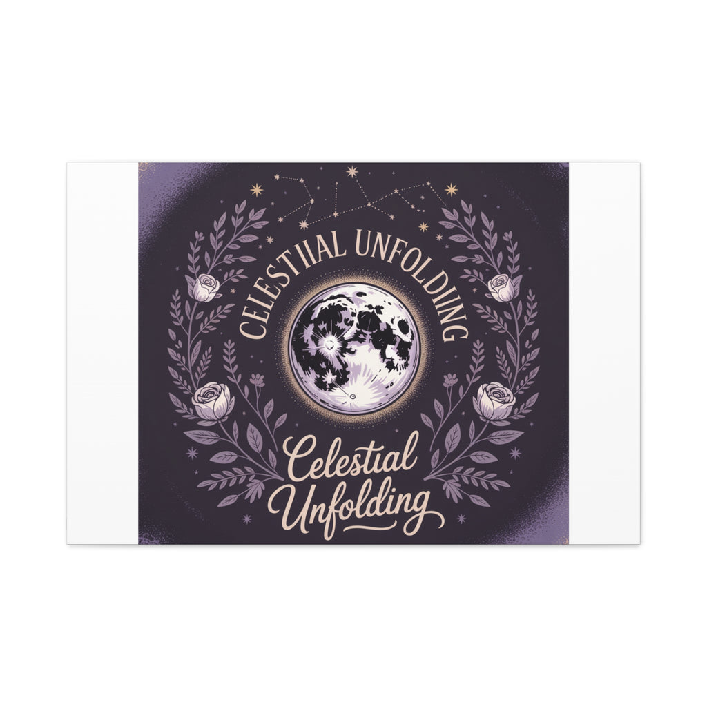 Celestial Unfolding Moon Art Canvas