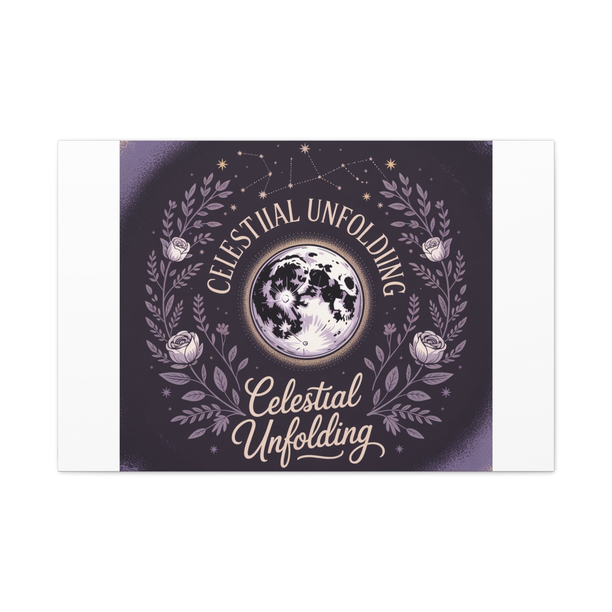 Celestial Unfolding Moon Art Canvas