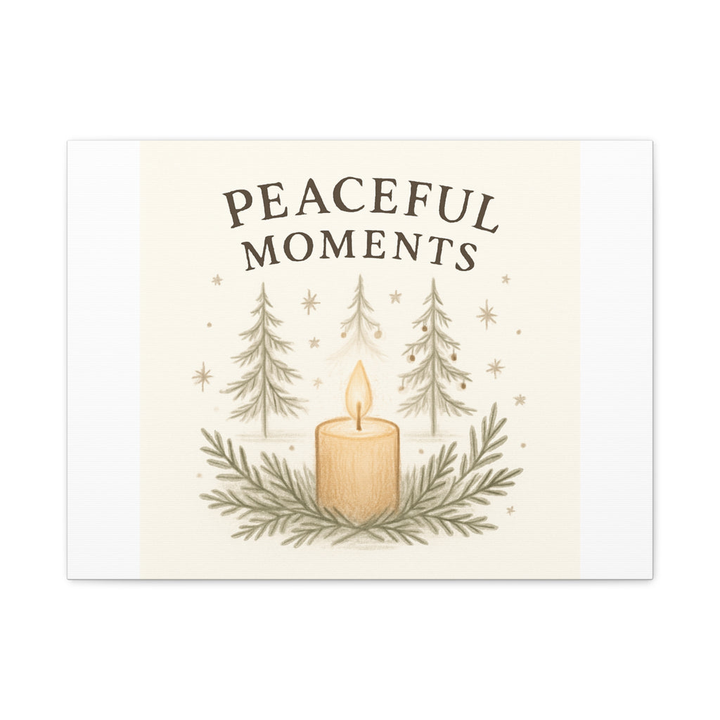 Peaceful Moments Candle Canvas — Matte Stretched Wall Art