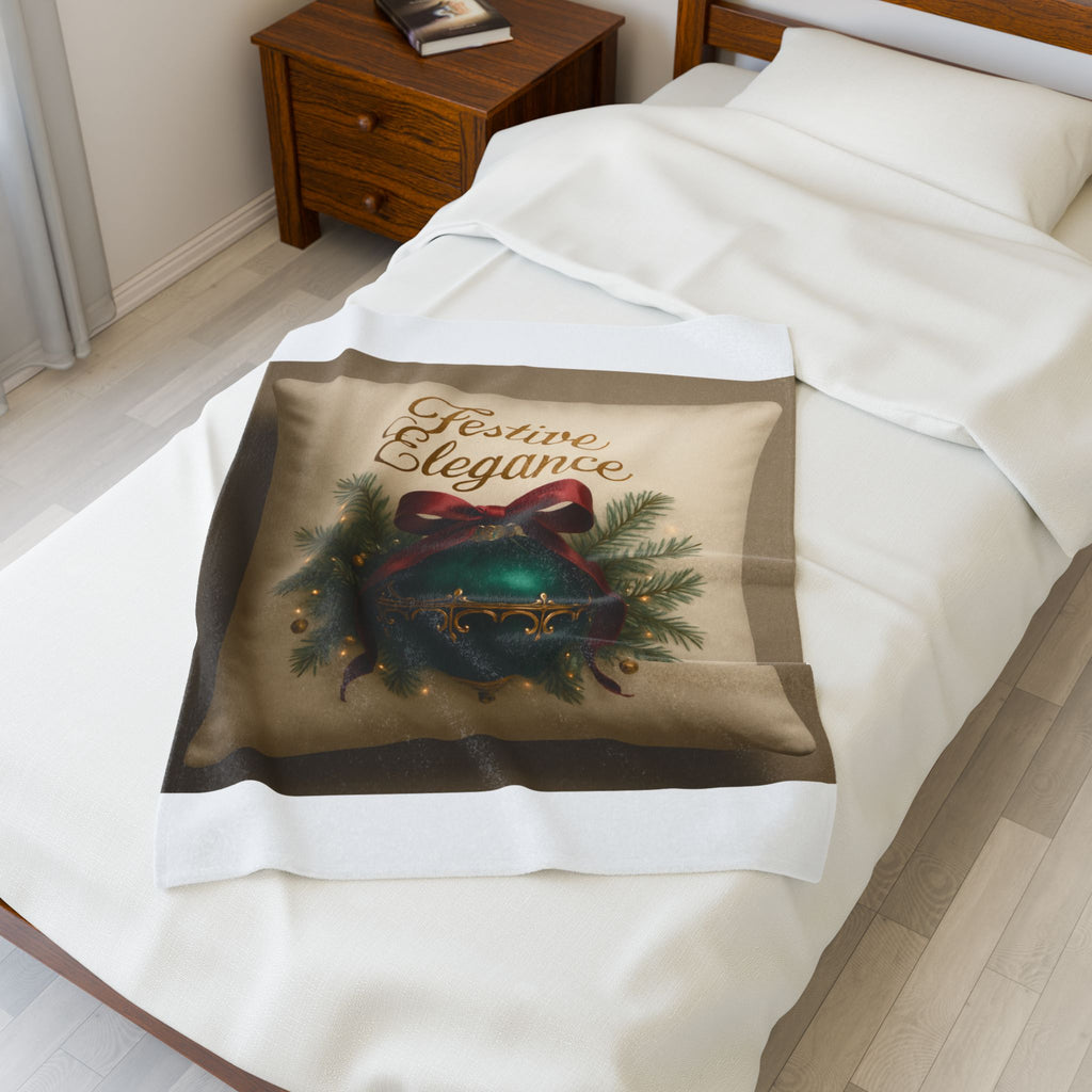 Festive Elegance Christmas Plush Blanket
