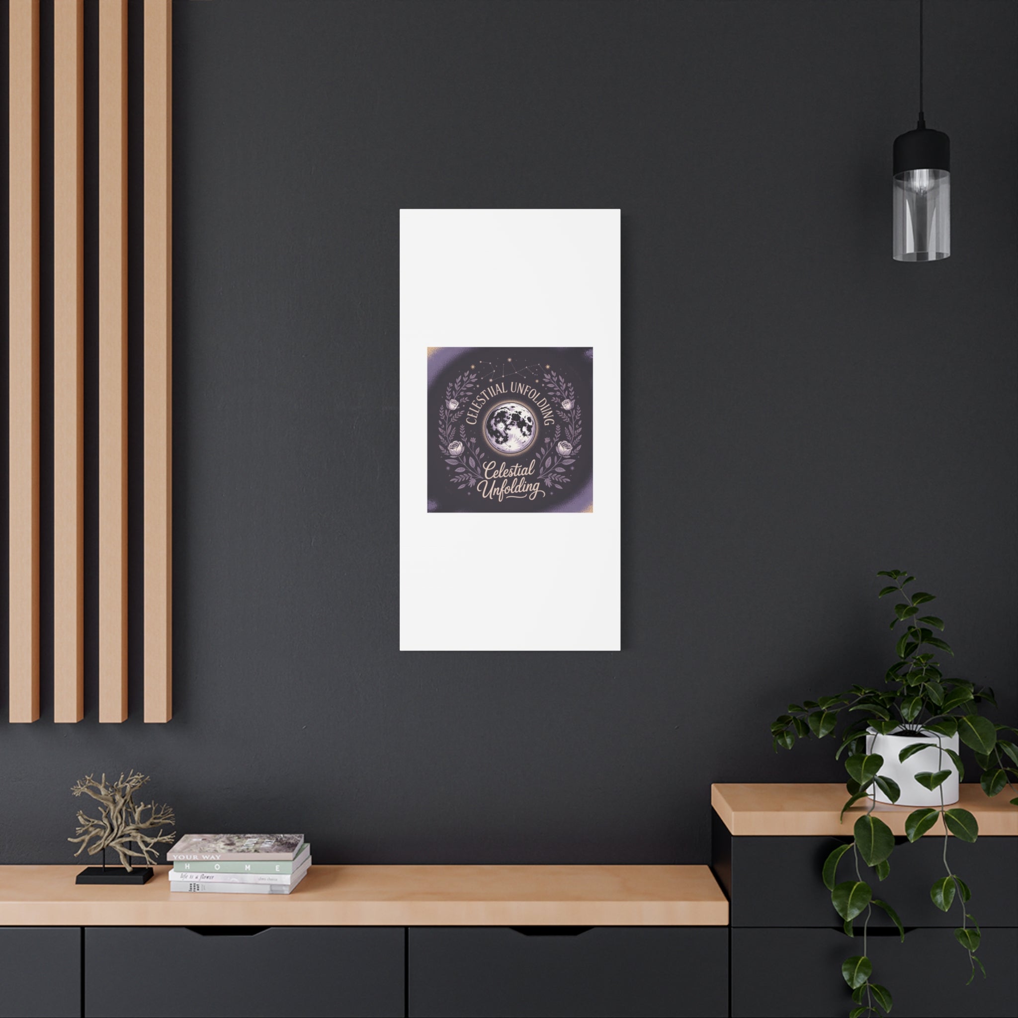 Celestial Unfolding Moon Art Canvas