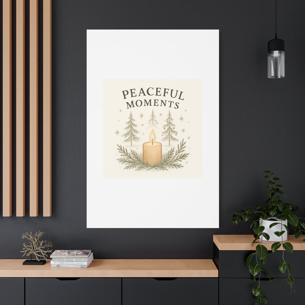 Peaceful Moments Candle Canvas — Matte Stretched Wall Art