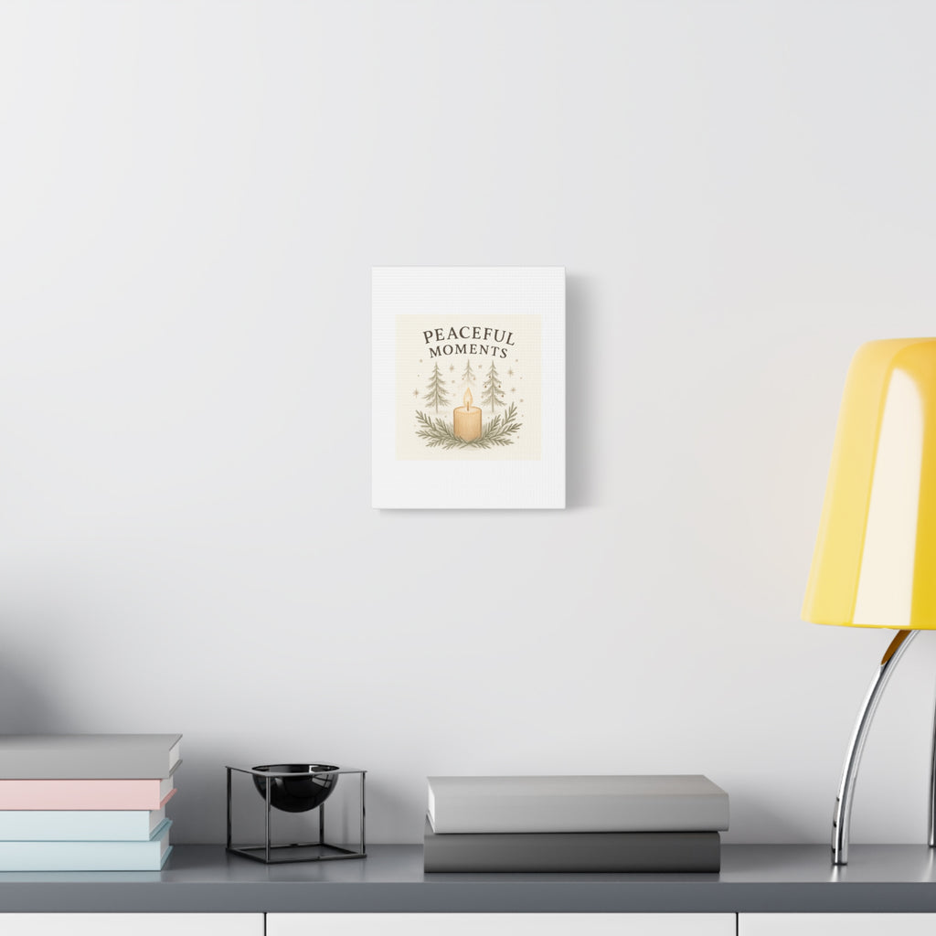 Peaceful Moments Candle Canvas — Matte Stretched Wall Art