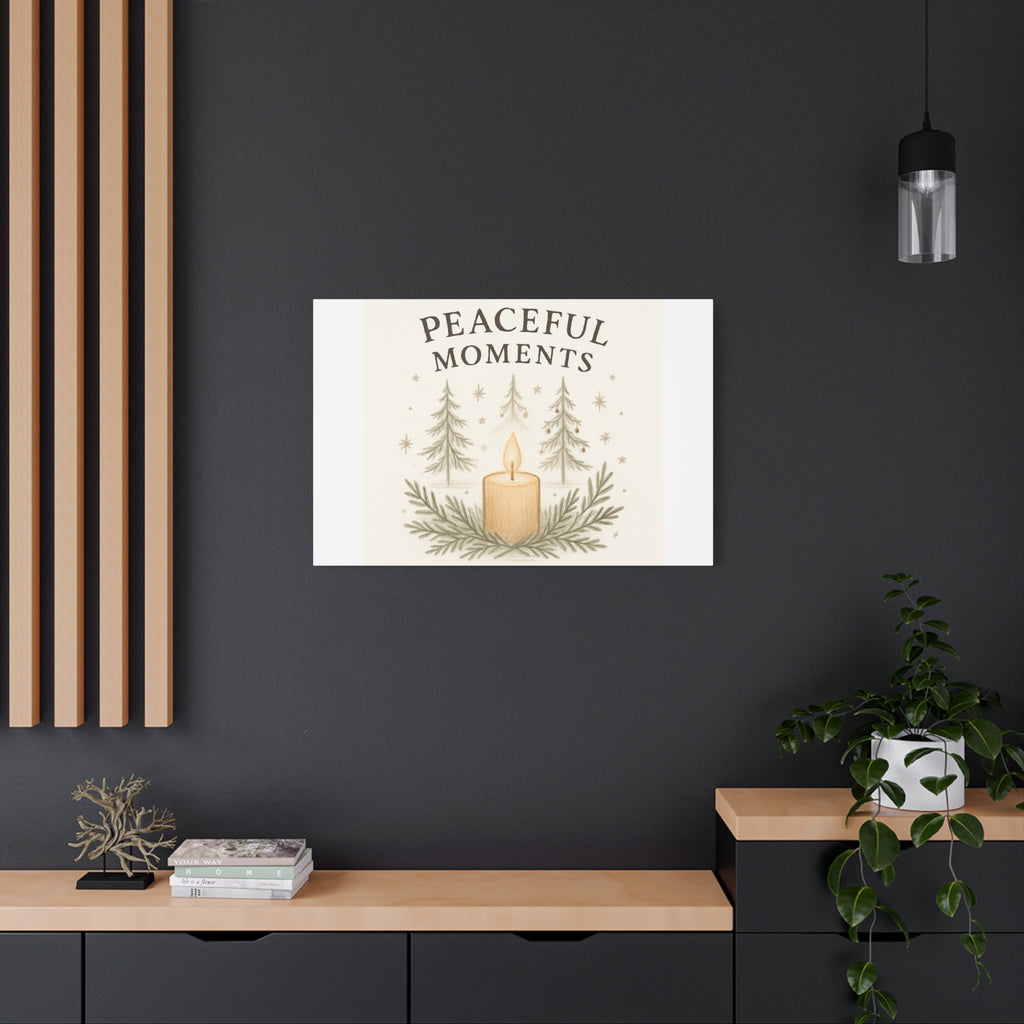 Peaceful Moments Candle Canvas — Matte Stretched Wall Art