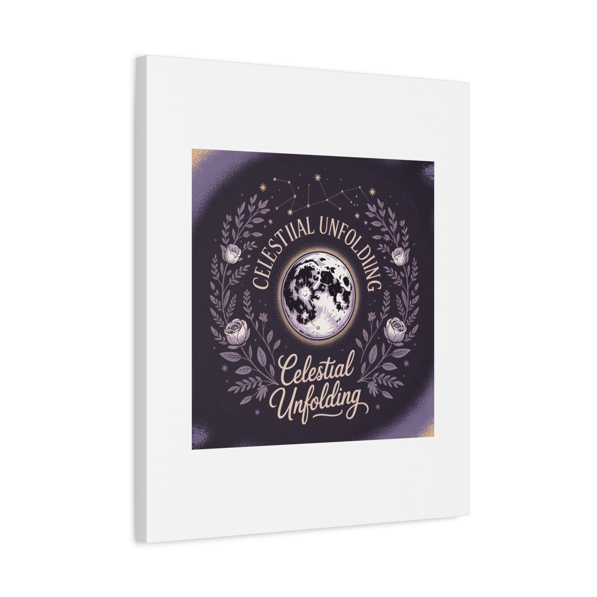 Celestial Unfolding Moon Art Canvas