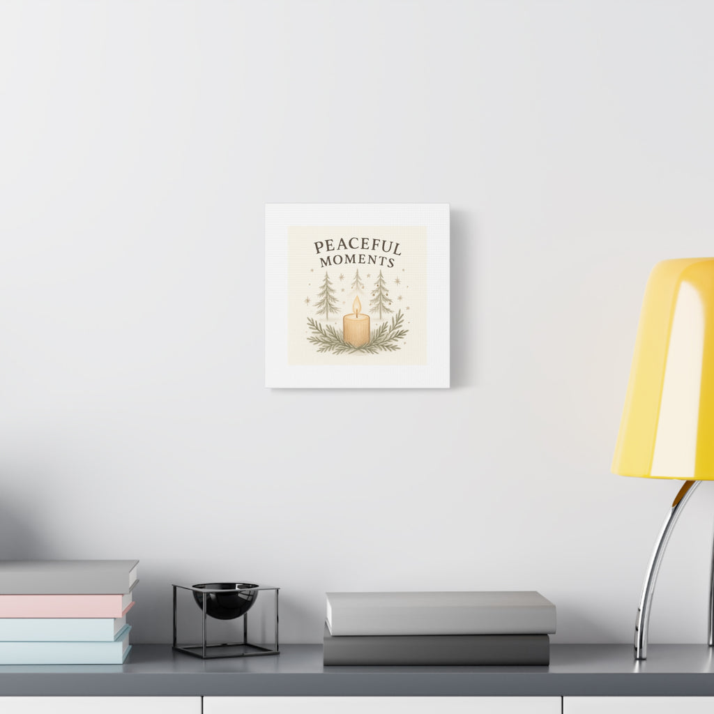 Peaceful Moments Candle Canvas — Matte Stretched Wall Art