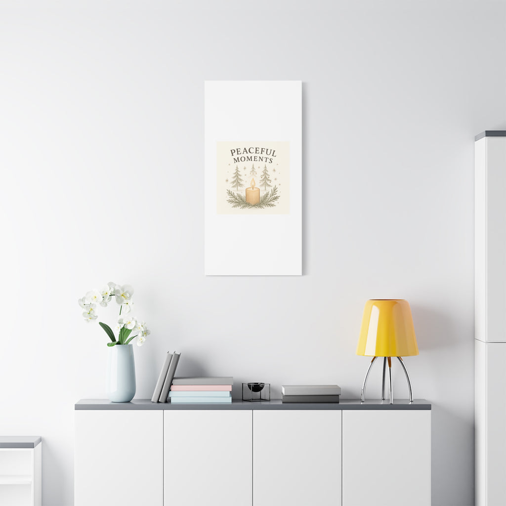 Peaceful Moments Candle Canvas — Matte Stretched Wall Art