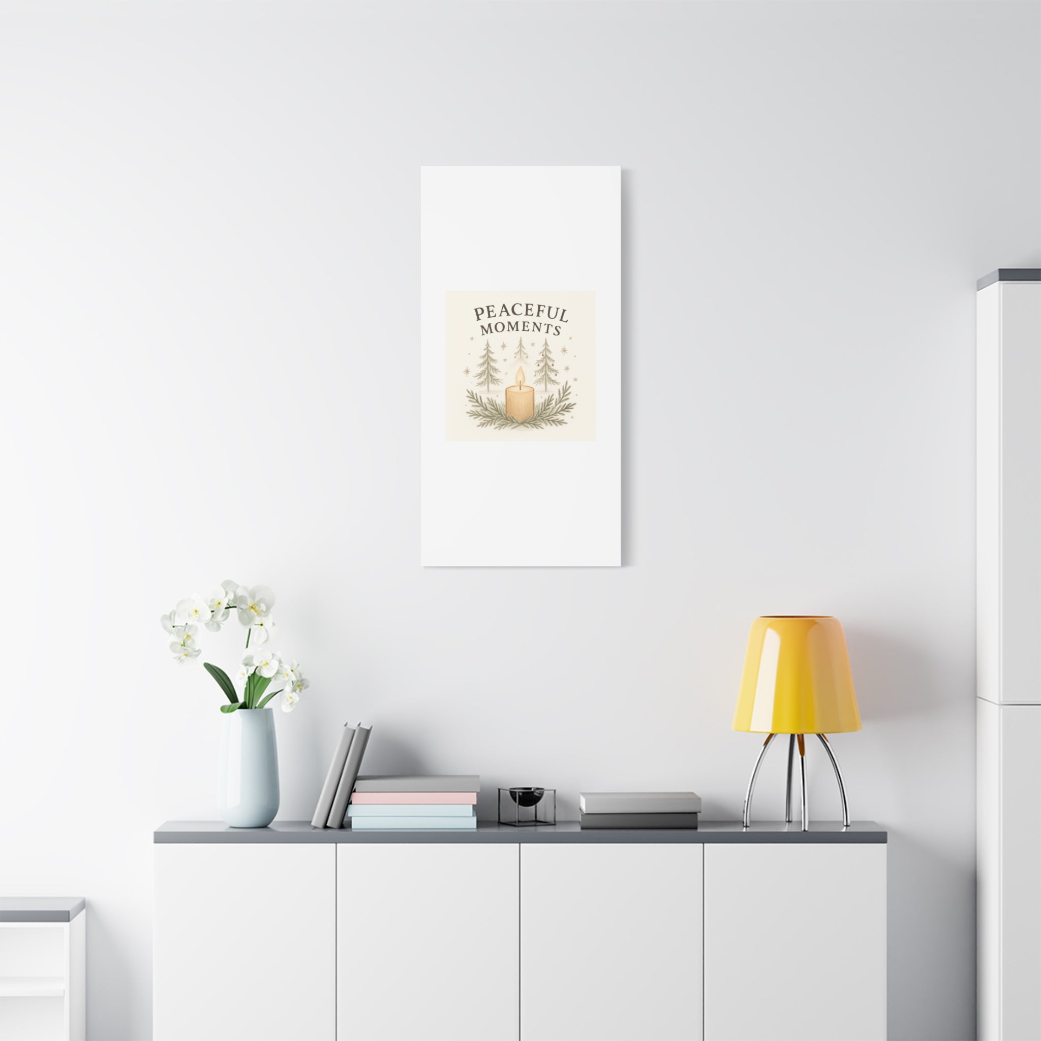 Peaceful Moments Candle Canvas — Matte Stretched Wall Art