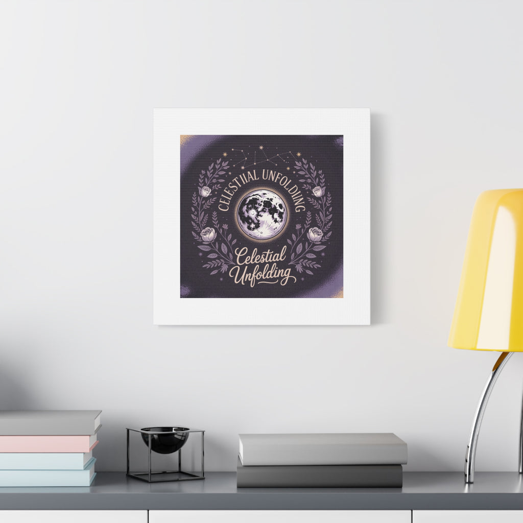 Celestial Unfolding Moon Art Canvas