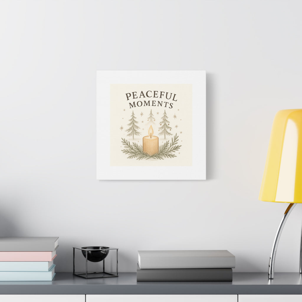 Peaceful Moments Candle Canvas — Matte Stretched Wall Art
