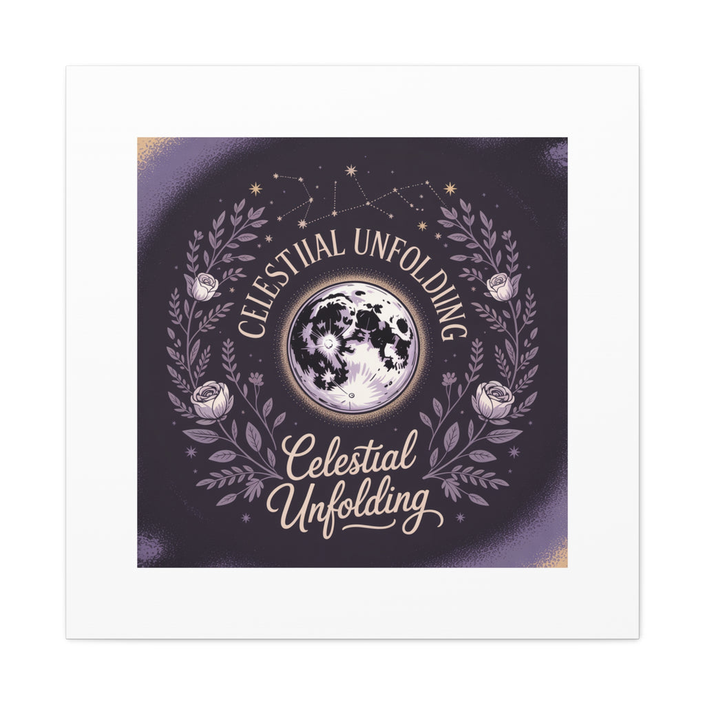 Celestial Unfolding Moon Art Canvas