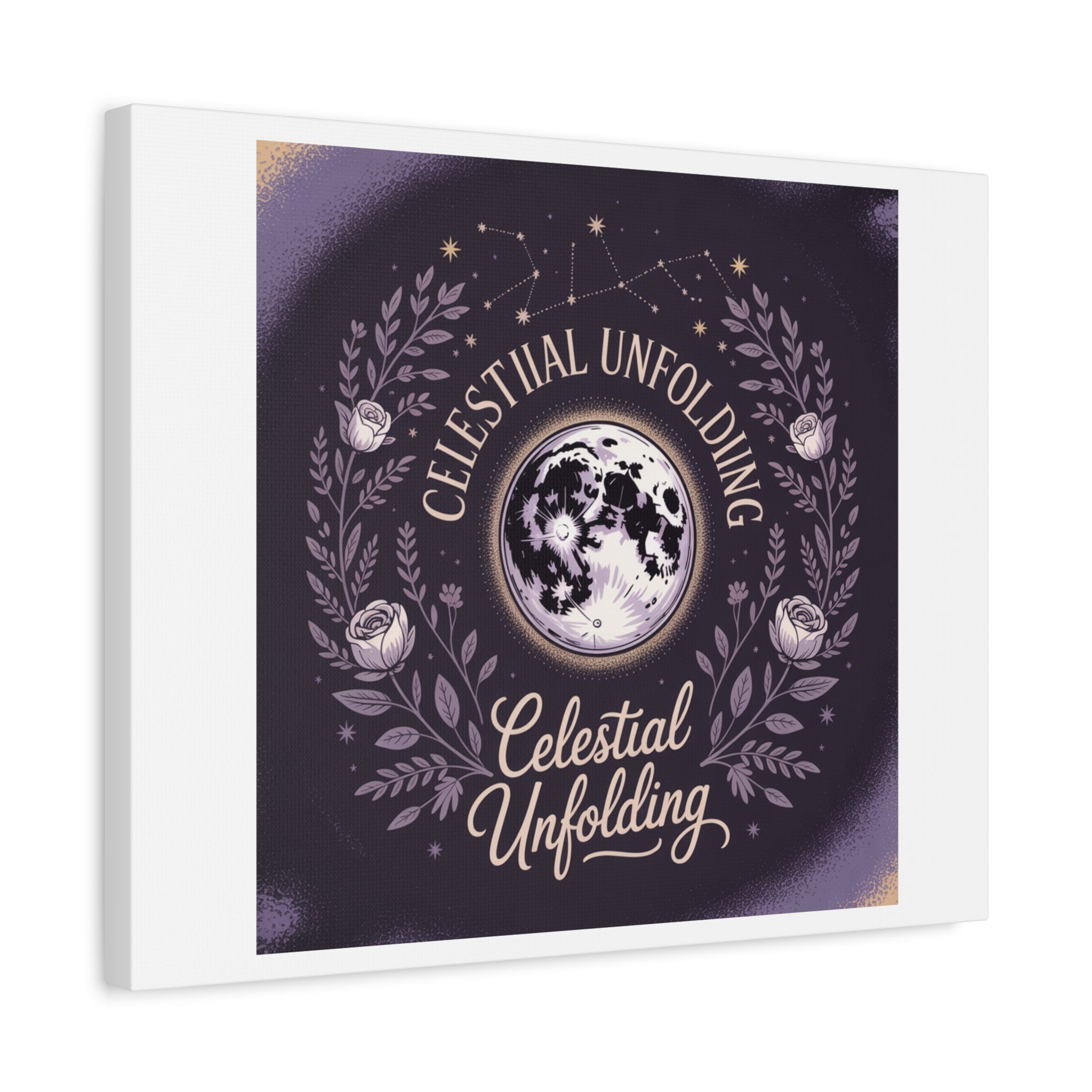 Celestial Unfolding Moon Art Canvas