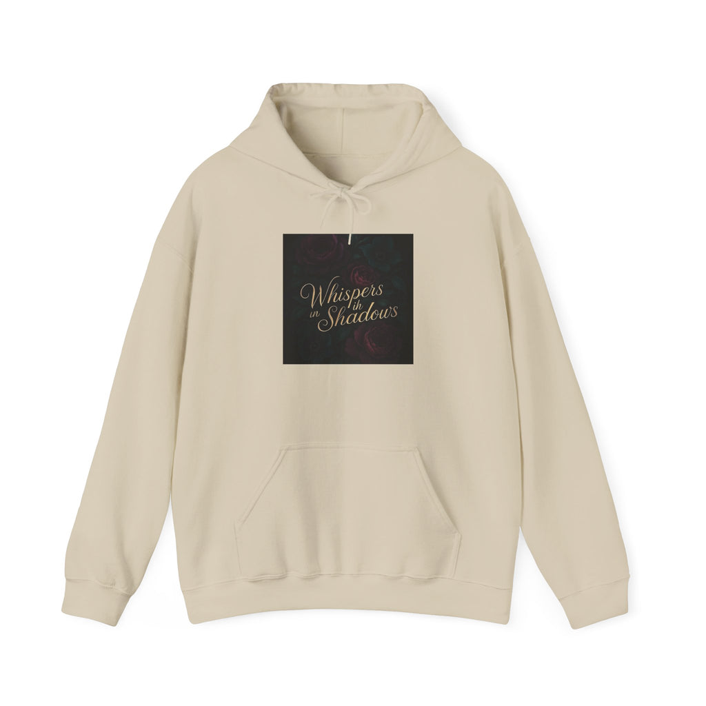 Whispers & Shadows Hoodie — Gothic Literary Graphic Pullover