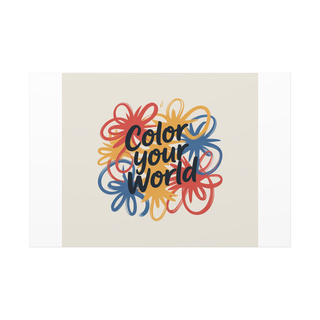 Canvas Art – “Color Your World” Floral Wall Art