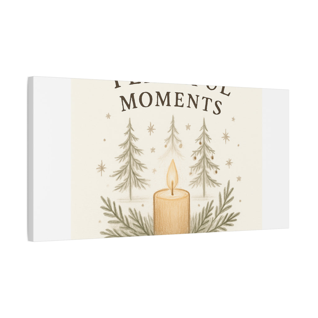 Peaceful Moments Candle Canvas — Matte Stretched Wall Art